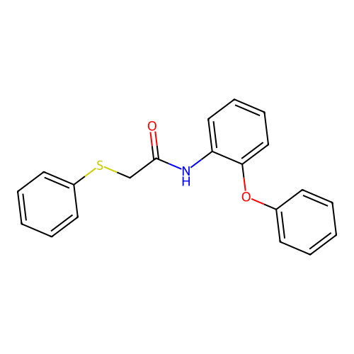 N-(2-phenoxyphenyl)-2-(phenylthio)acetamide structure