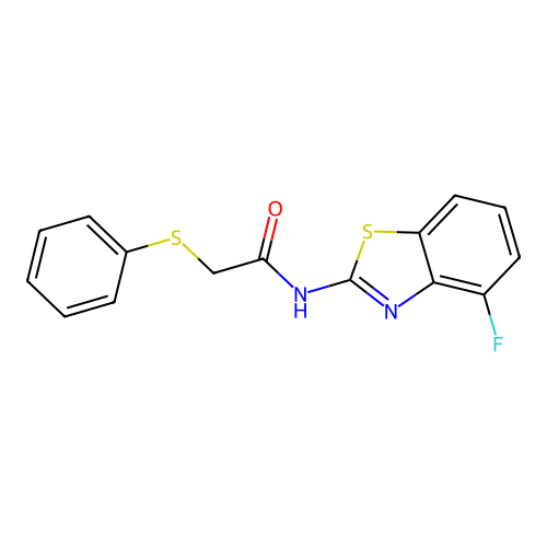 N-(4-fluorobenzo[d]thiazol-2-yl)-2-(phenylthio)acetamide structure