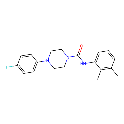 N-(2,3-dimethylphenyl)-4-(4-fluorophenyl)piperazine-1-carboxamide structure