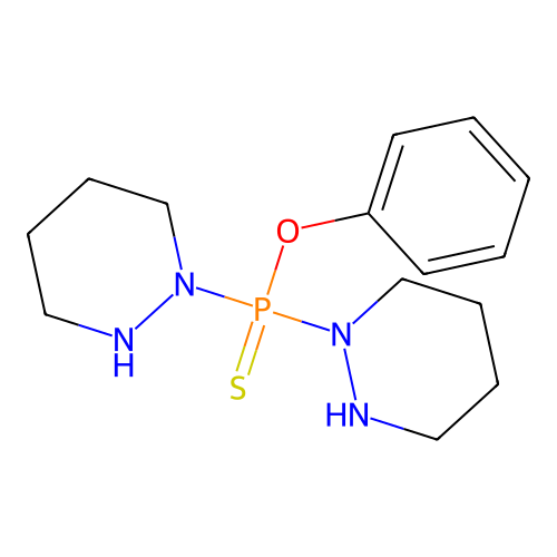 O-Phenyl di(tetrahydropyridazin-1(2H)-yl)phosphinothioate structure