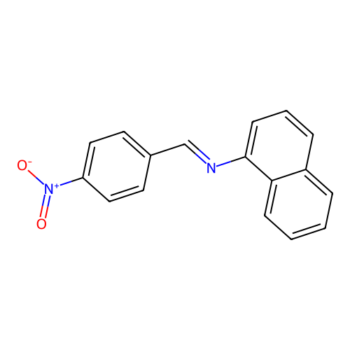 Naphthalen-1-YL-(4-nitro-benzylidene)-amine structure