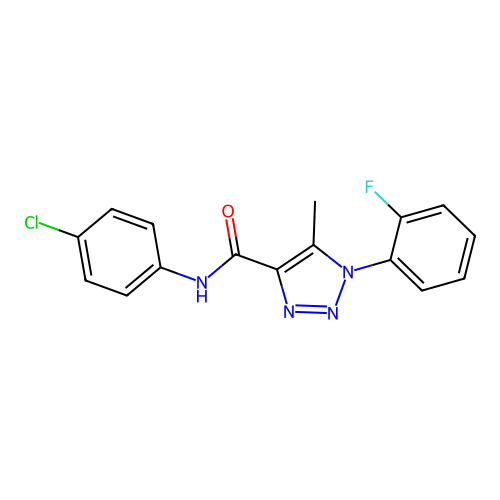 N-(4-chlorophenyl)-1-(2-fluorophenyl)-5-methyl-1H-1,2,3-triazole-4-carboxamide structure