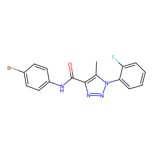 N-(4-bromophenyl)-1-(2-fluorophenyl)-5-methyl-1H-1,2,3-triazole-4-carboxamide structure