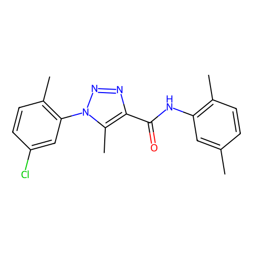 1-(5-chloro-2-methylphenyl)-N-(2,5-dimethylphenyl)-5-methyl-1H-1,2,3-triazole-4-carboxamide structure