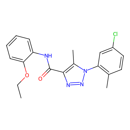 1-(5-chloro-2-methylphenyl)-N-(2-ethoxyphenyl)-5-methyl-1H-1,2,3-triazole-4-carboxamide structure