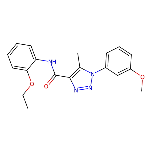 N-(2-ethoxyphenyl)-1-(3-methoxyphenyl)-5-methyl-1H-1,2,3-triazole-4-carboxamide structure