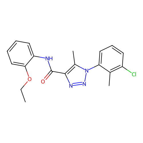 1-(3-chloro-2-methylphenyl)-N-(2-ethoxyphenyl)-5-methyl-1H-1,2,3-triazole-4-carboxamide structure