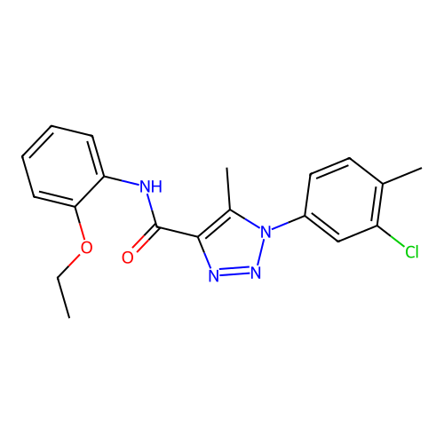 1-(3-chloro-4-methylphenyl)-N-(2-ethoxyphenyl)-5-methyl-1H-1,2,3-triazole-4-carboxamide structure