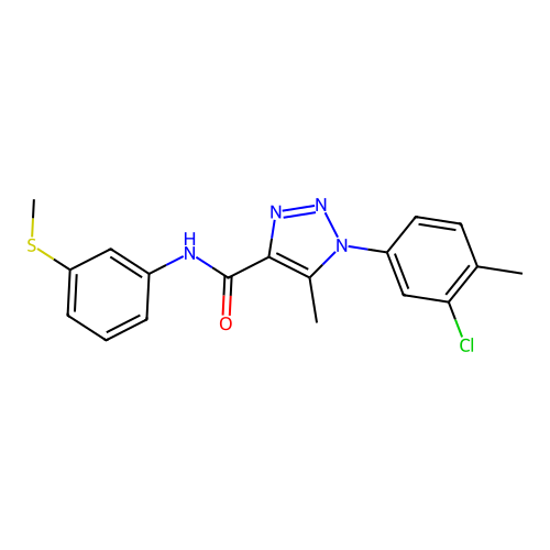 1-(3-chloro-4-methylphenyl)-5-methyl-N-[3-(methylsulfanyl)phenyl]-1H-1,2,3-triazole-4-carboxamide structure