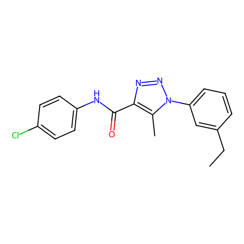 N-(4-chlorophenyl)-1-(3-ethylphenyl)-5-methyl-1H-1,2,3-triazole-4-carboxamide structure