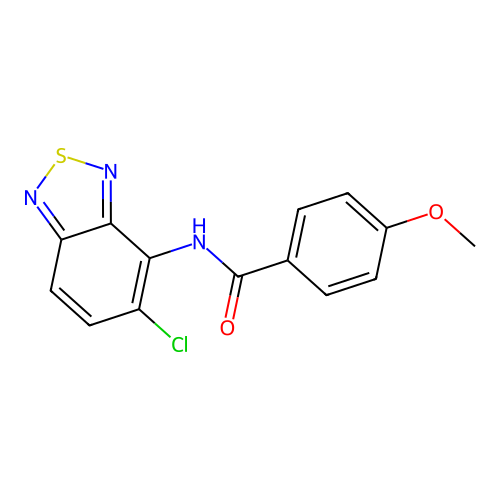 N-(5-chloro-2,1,3-benzothiadiazol-4-yl)-4-methoxybenzamide structure