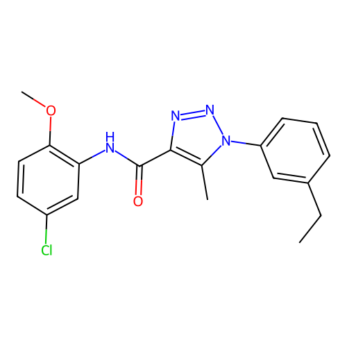 N-(5-chloro-2-methoxyphenyl)-1-(3-ethylphenyl)-5-methyl-1H-1,2,3-triazole-4-carboxamide structure