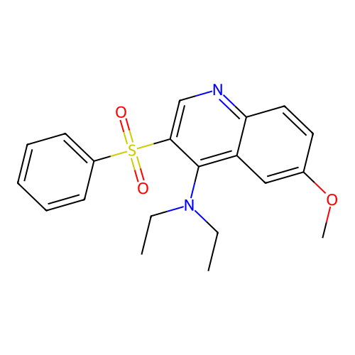 3-(benzenesulfonyl)-N,N-diethyl-6-methoxyquinolin-4-amine structure