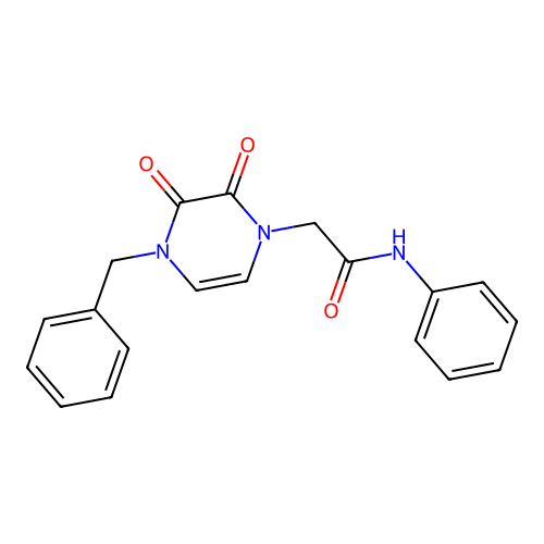 2-(4-benzyl-2,3-dioxo-1,2,3,4-tetrahydropyrazin-1-yl)-N-phenylacetamide structure