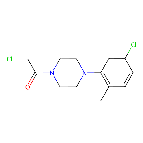 2-Chloro-1-[4-(5-chloro-2-methylphenyl)piperazin-1-yl]ethanone structure
