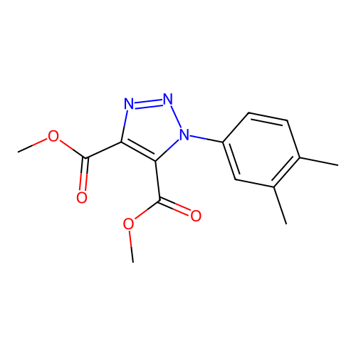 dimethyl 1-(3,4-dimethylphenyl)-1H-1,2,3-triazole-4,5-dicarboxylate structure
