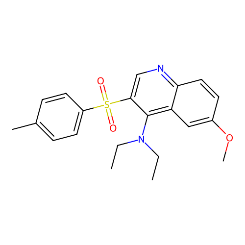 N,N-diethyl-6-methoxy-3-tosylquinolin-4-amine structure