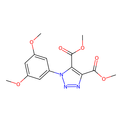 dimethyl 1-(3,5-dimethoxyphenyl)-1H-1,2,3-triazole-4,5-dicarboxylate structure
