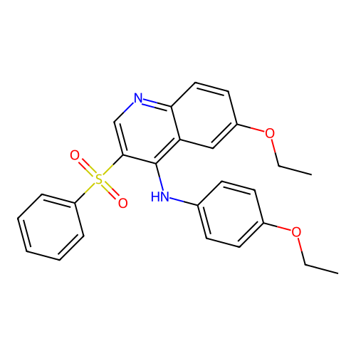 3-(benzenesulfonyl)-6-ethoxy-N-(4-ethoxyphenyl)quinolin-4-amine structure