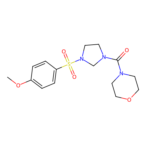[3-(4-Methoxyphenyl)sulfonylimidazolidin-1-yl]-morpholin-4-ylmethanone structure