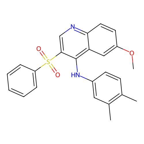 3-(benzenesulfonyl)-N-(3,4-dimethylphenyl)-6-methoxyquinolin-4-amine structure