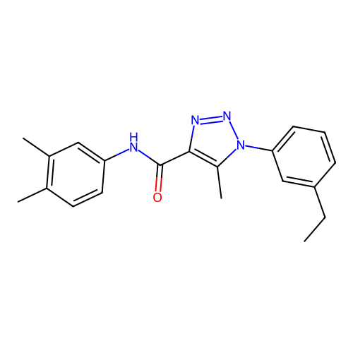 N-(3,4-dimethylphenyl)-1-(3-ethylphenyl)-5-methyl-1H-1,2,3-triazole-4-carboxamide structure
