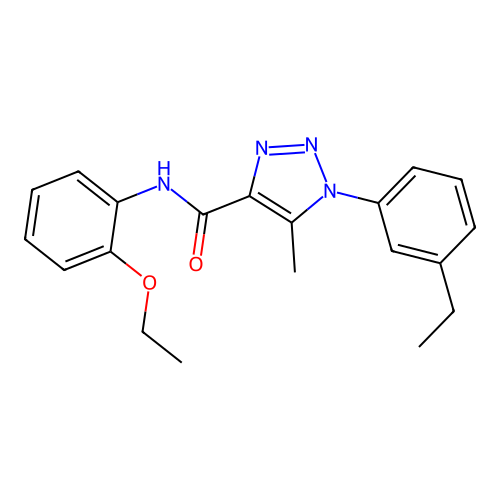 N-(2-ethoxyphenyl)-1-(3-ethylphenyl)-5-methyl-1H-1,2,3-triazole-4-carboxamide structure
