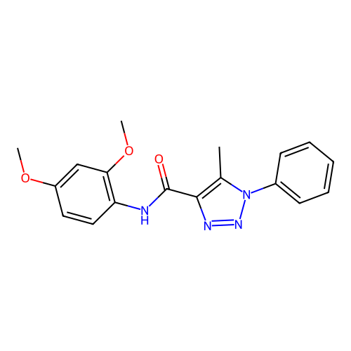 N-(2,4-dimethoxyphenyl)-5-methyl-1-phenyltriazole-4-carboxamide structure