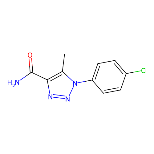 1-(4-chlorophenyl)-5-methyl-1H-1,2,3-triazole-4-carboxamide structure