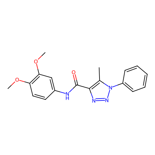 N-(3,4-dimethoxyphenyl)-5-methyl-1-phenyl-1H-1,2,3-triazole-4-carboxamide structure