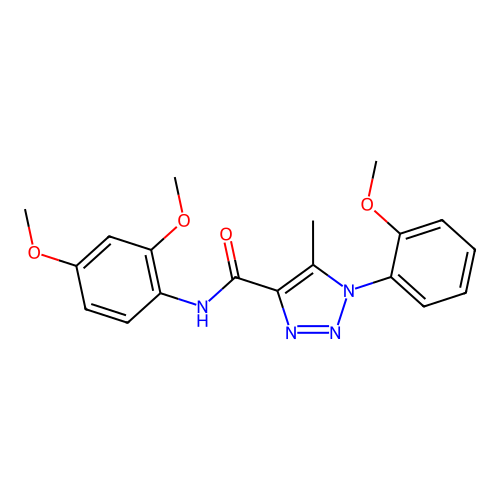N-(2,4-dimethoxyphenyl)-1-(2-methoxyphenyl)-5-methyl-1H-1,2,3-triazole-4-carboxamide structure