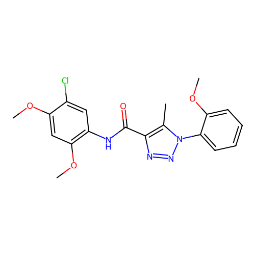 N-(5-chloro-2,4-dimethoxyphenyl)-1-(2-methoxyphenyl)-5-methyl-1H-1,2,3-triazole-4-carboxamide structure
