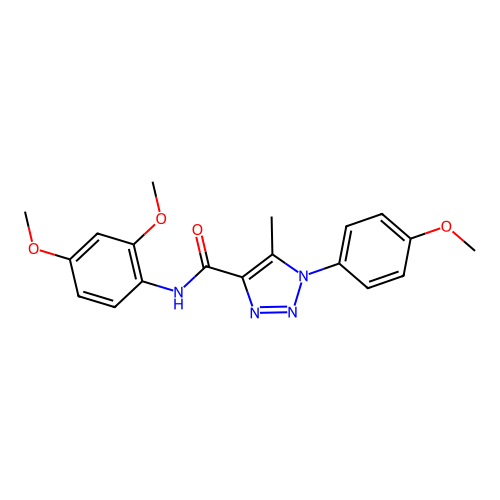 N-(2,4-dimethoxyphenyl)-1-(4-methoxyphenyl)-5-methyl-1H-1,2,3-triazole-4-carboxamide structure