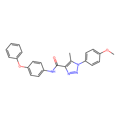 1-(4-methoxyphenyl)-5-methyl-N-(4-phenoxyphenyl)-1H-1,2,3-triazole-4-carboxamide structure