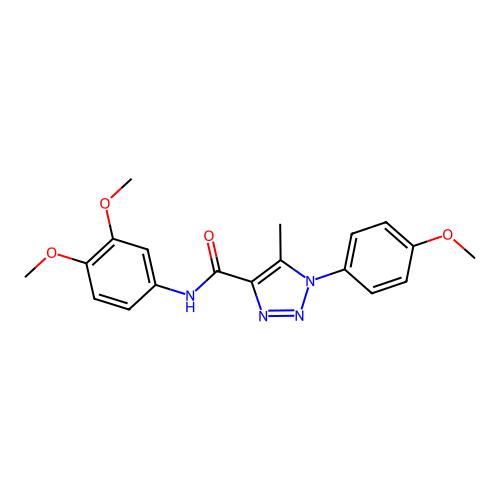 N-(3,4-dimethoxyphenyl)-1-(4-methoxyphenyl)-5-methyl-1H-1,2,3-triazole-4-carboxamide structure