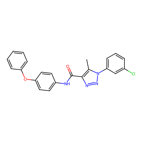 1-(3-chlorophenyl)-5-methyl-N-(4-phenoxyphenyl)-1H-1,2,3-triazole-4-carboxamide structure