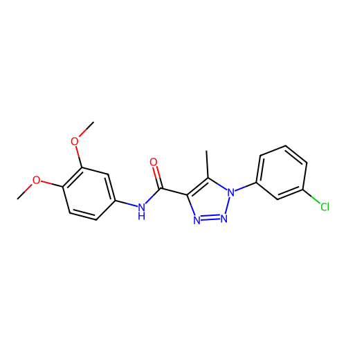 1-(3-chlorophenyl)-N-(3,4-dimethoxyphenyl)-5-methyl-1H-1,2,3-triazole-4-carboxamide structure