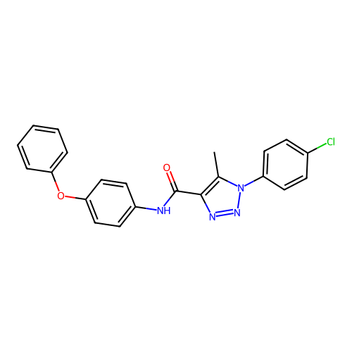 1-(4-chlorophenyl)-5-methyl-N-(4-phenoxyphenyl)-1H-1,2,3-triazole-4-carboxamide structure