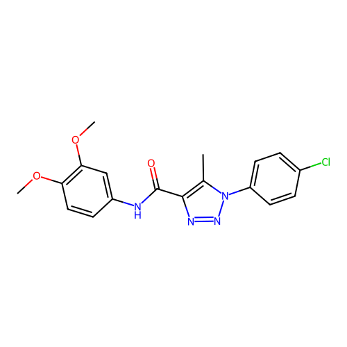 1-(4-chlorophenyl)-N-(3,4-dimethoxyphenyl)-5-methyl-1H-1,2,3-triazole-4-carboxamide structure