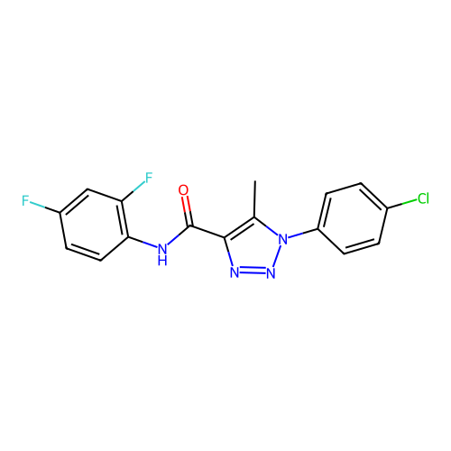 1-(4-chlorophenyl)-N-(2,4-difluorophenyl)-5-methyl-1H-1,2,3-triazole-4-carboxamide structure