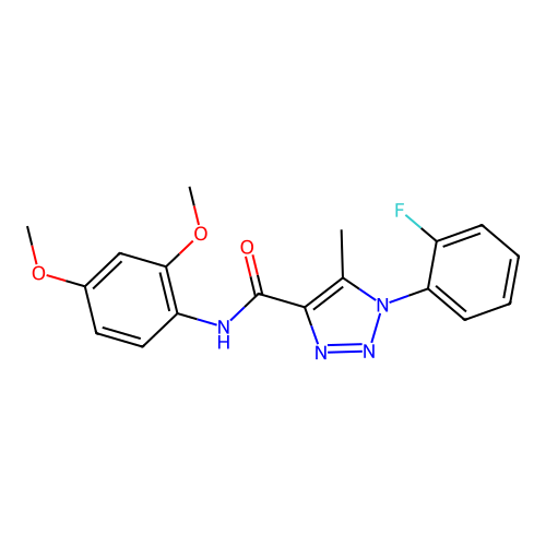 N-(2,4-dimethoxyphenyl)-1-(2-fluorophenyl)-5-methyl-1H-1,2,3-triazole-4-carboxamide structure