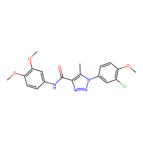 1-(3-chloro-4-methoxyphenyl)-N-(3,4-dimethoxyphenyl)-5-methyl-1H-1,2,3-triazole-4-carboxamide structure