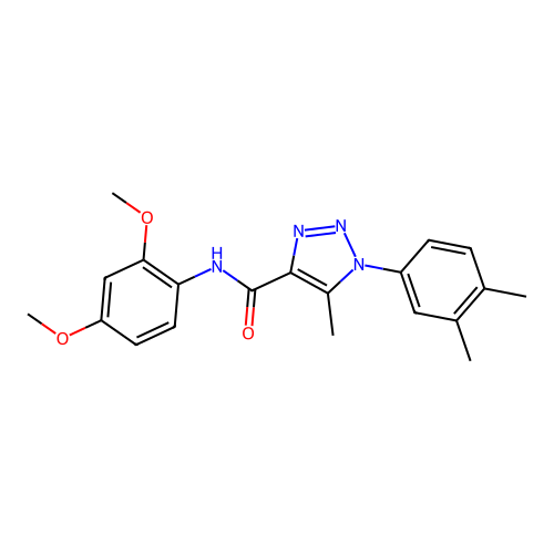 N-(2,4-dimethoxyphenyl)-1-(3,4-dimethylphenyl)-5-methyl-1H-1,2,3-triazole-4-carboxamide structure