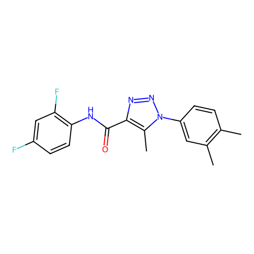 N-(2,4-difluorophenyl)-1-(3,4-dimethylphenyl)-5-methyl-1H-1,2,3-triazole-4-carboxamide structure