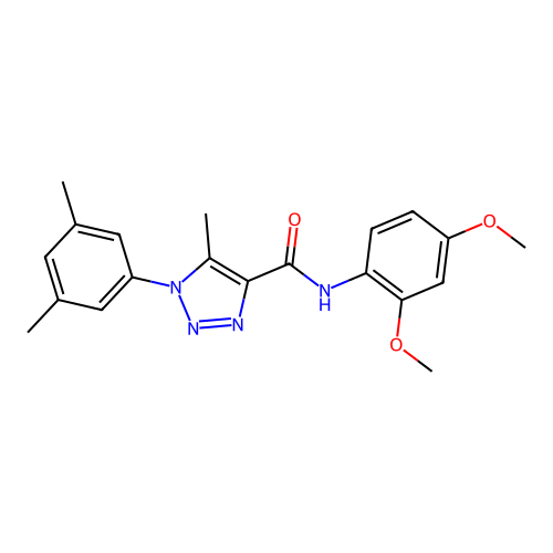 N-(2,4-dimethoxyphenyl)-1-(3,5-dimethylphenyl)-5-methyl-1H-1,2,3-triazole-4-carboxamide structure