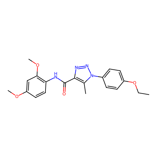 N-(2,4-dimethoxyphenyl)-1-(4-ethoxyphenyl)-5-methyl-1H-1,2,3-triazole-4-carboxamide structure