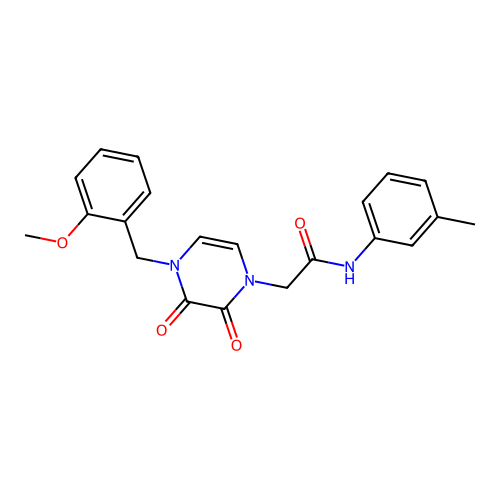 2-{4-[(2-methoxyphenyl)methyl]-2,3-dioxo-1,2,3,4-tetrahydropyrazin-1-yl}-N-(3-methylphenyl)acetamide structure