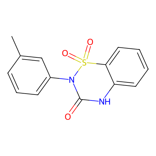 2-(3-methylphenyl)-2H-1,2,4-benzothiadiazin-3-ol 1,1-dioxide structure
