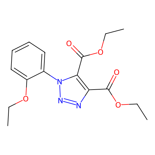 Diethyl 1-(2-ethoxyphenyl)triazole-4,5-dicarboxylate structure