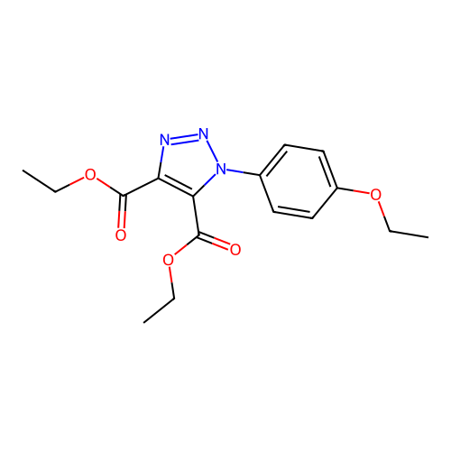 diethyl 1-(4-ethoxyphenyl)-1H-1,2,3-triazole-4,5-dicarboxylate structure